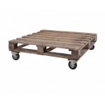 Pallet table on casters